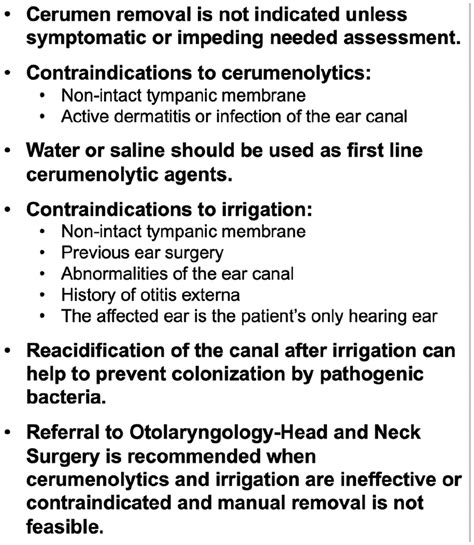 cerumen impaction treatment guidelines